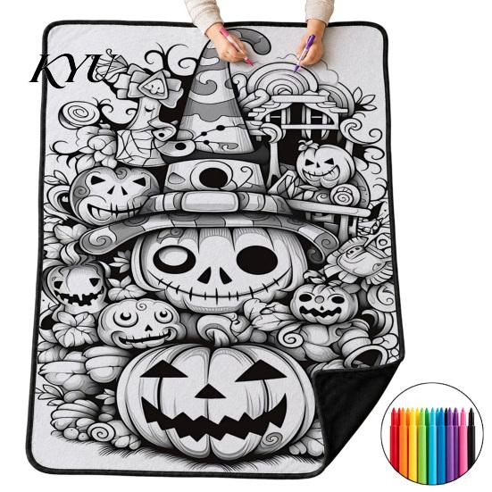 Einzigartige Geburtstagsgeschenke für sie Halloween DIY Maldecke mit 24 Stiften, Gestalte deine eigene Decke, Dekorative Wohnzimmerdecke, Geist Kürbis
