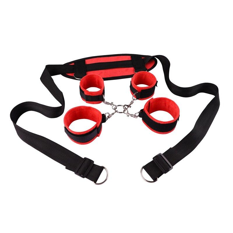 Erotischer Sklave Erwachsenenspiele Sexspielzeug für Frauen Paare Fesseln Handschelle Hals Knöchel Fesseln für offene Beine BDSM Bondage Sexprodukte