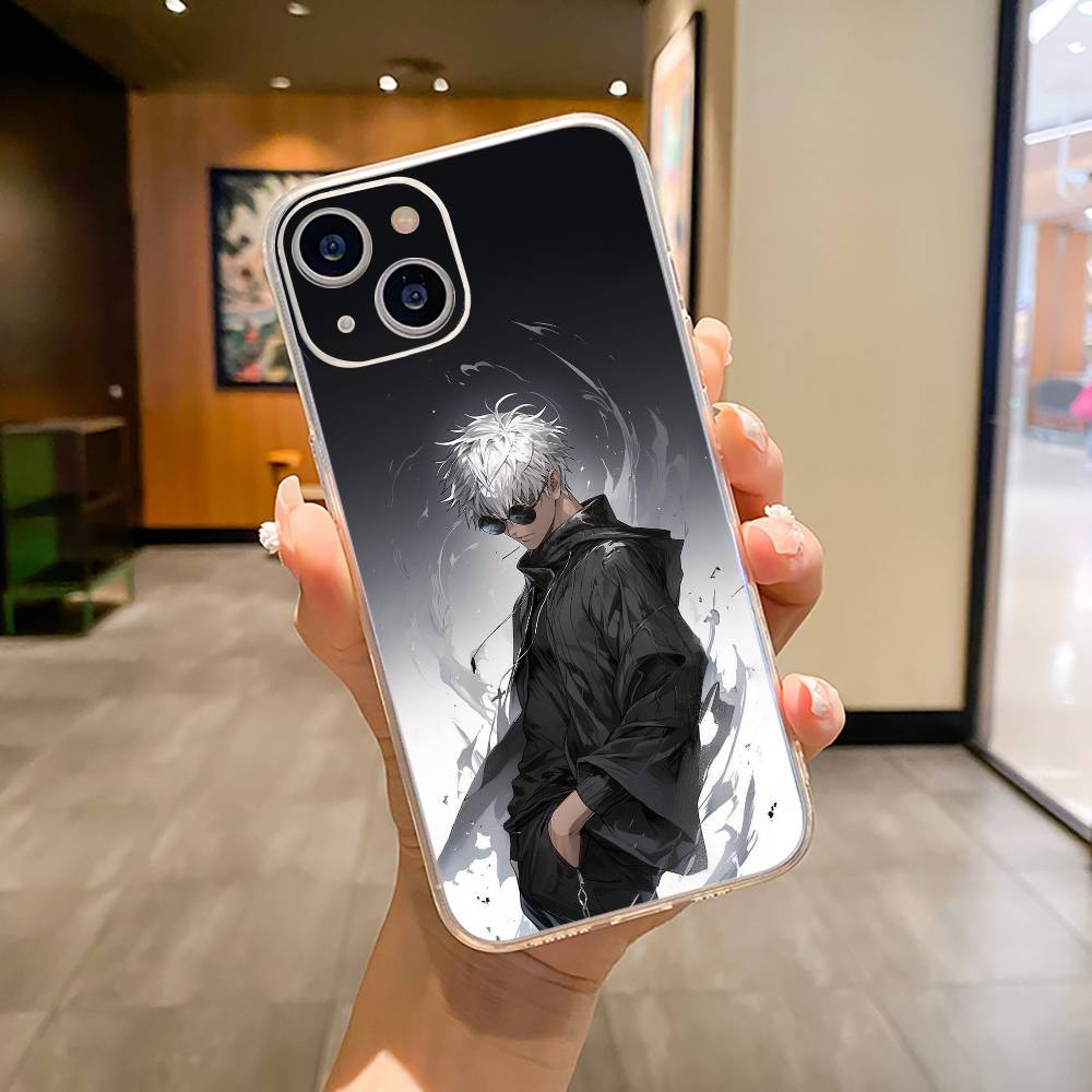 

Популярные Аниме Персонажи S-Сатору Годжо Чехол для Телефона Для iPhone17,16,15,14,13,12,11 ,Pro Max,16/15/14 Plus Прозрачная Крышка iPhone15Pro
