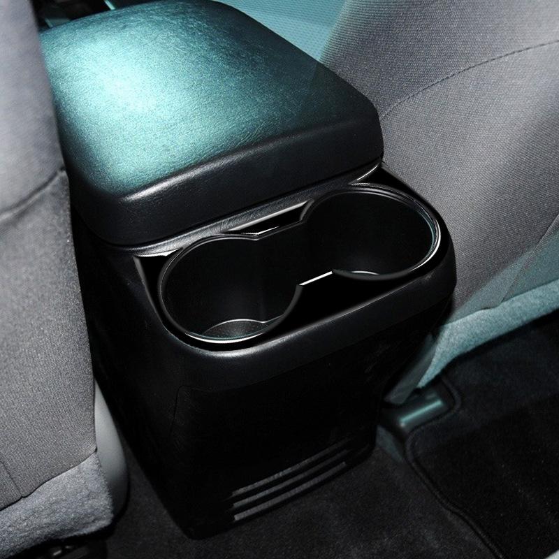 for 12-15 Toyota Tacoma interior modified piano black rear center cup holder decoration sticker
