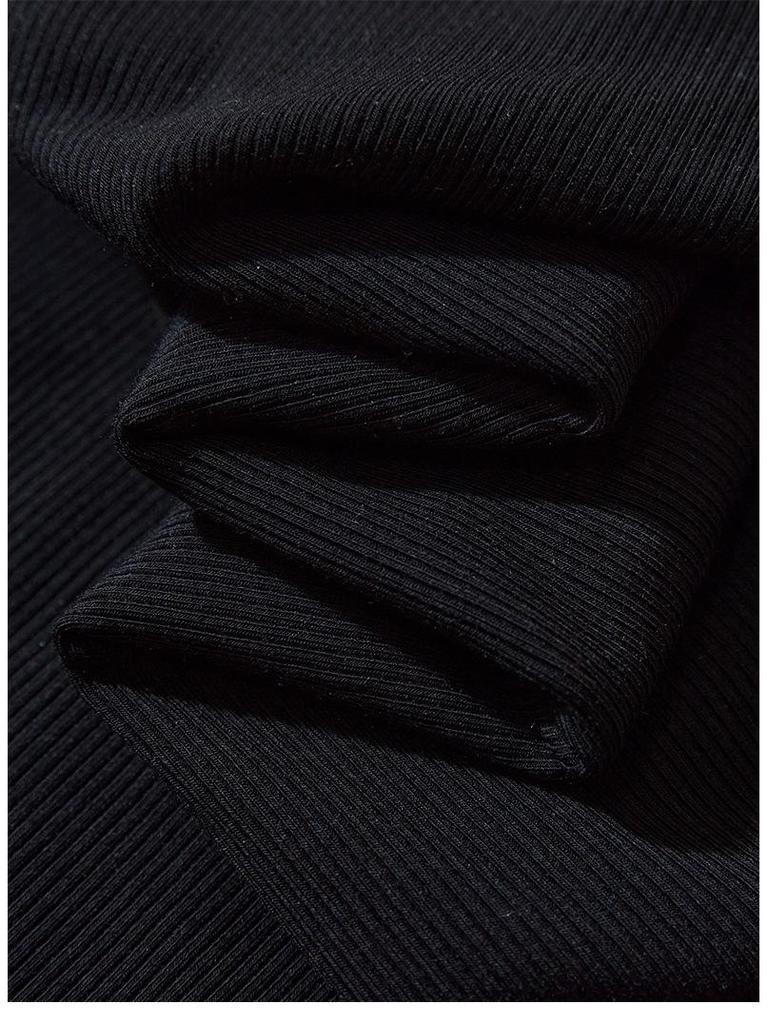Hepburn-Inspired Women's Black Coat with Dress, Perfect for Petite Figures, Spring/Autumn/Winter, High-End Aesthetic
