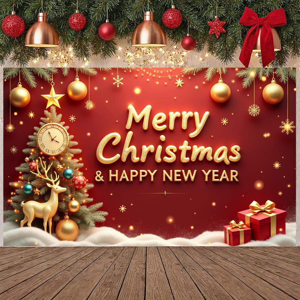 Holiday Event Display Christmas Tree New Year Display Happy New Year Background Winter Scene Christmas Banner For New Year Home