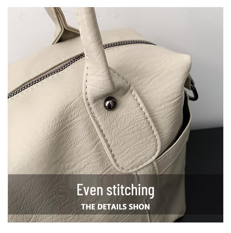Women's Retro Trendy Large Capacity Boston Bag - Versatile Casual Shoulder Crossbody & Handheld Bag