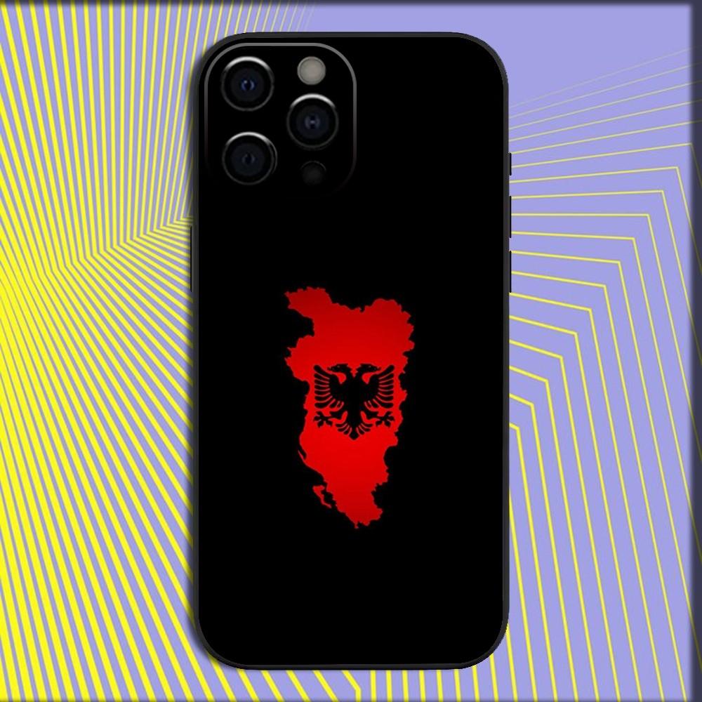 Funny Albania Albanians Flag Phone Case For iPhone 17 16 15 14 13 12 11 Pro Max Mini SE 7 8 Plus 17E Air Shockproof Soft Cover