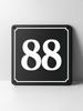 Metal House Number Sign, Black White Contrast, Outdoor Wall Decor for Home Street