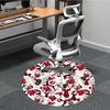 1pc Christmas Deer Decorations Chair Carpet for Office Non Slip, Lightweight, Machine Washable Rug for Office Holiday Decor