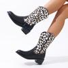 Women's High Heel Cowboy Boots Women's New Autumn and Winter Leather Boots Ethnic Style Middle Heel Pointed Middle Boots