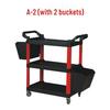 Three-Layer Multi-Functional Hand Push Cart for Auto Detailing and Car Wash Storage.