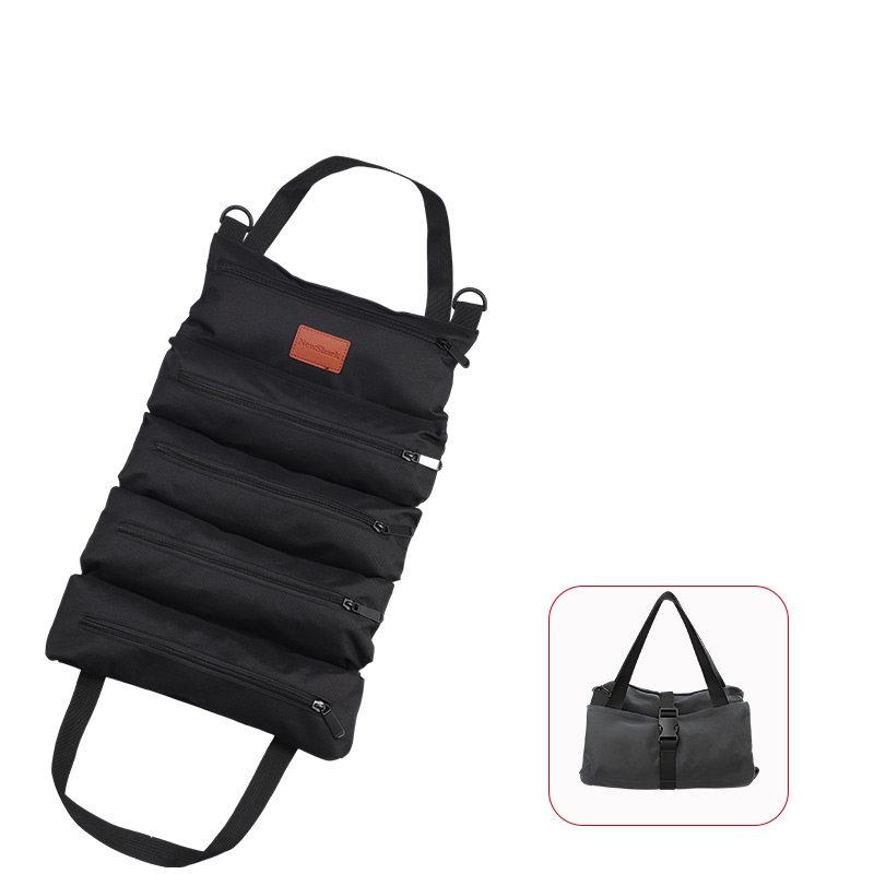 Tool Roll Bag,Multi-Purpose Roll Up Tool Bag,Wrench Roll,Canvas Tool Organizer Bucket,Car First Aid Kit Wrap Roll Storage Case
