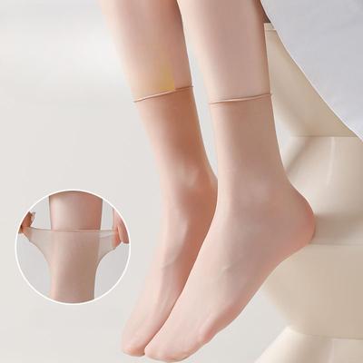 10 Pairs of Women's Summer Thin Anti Hook Silk Breathable Crystal Silk Transparent Tube Stockings