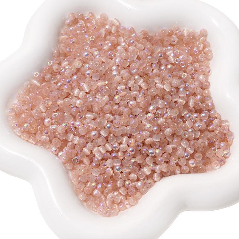 10g Aurora Cat Eye Glass Seed Beads: High-Quality DIY Beading Accessories for Handmade Bracelets