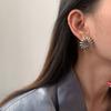 Exaggerated Floral Stud Earrings Elegant Retro Earrings Stylish Statement Jewelry  for Women