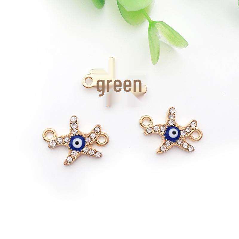Evil Eye Charms with Butterfly & Starfish Connectors for DIY Jewelry Bracelets & Necklaces