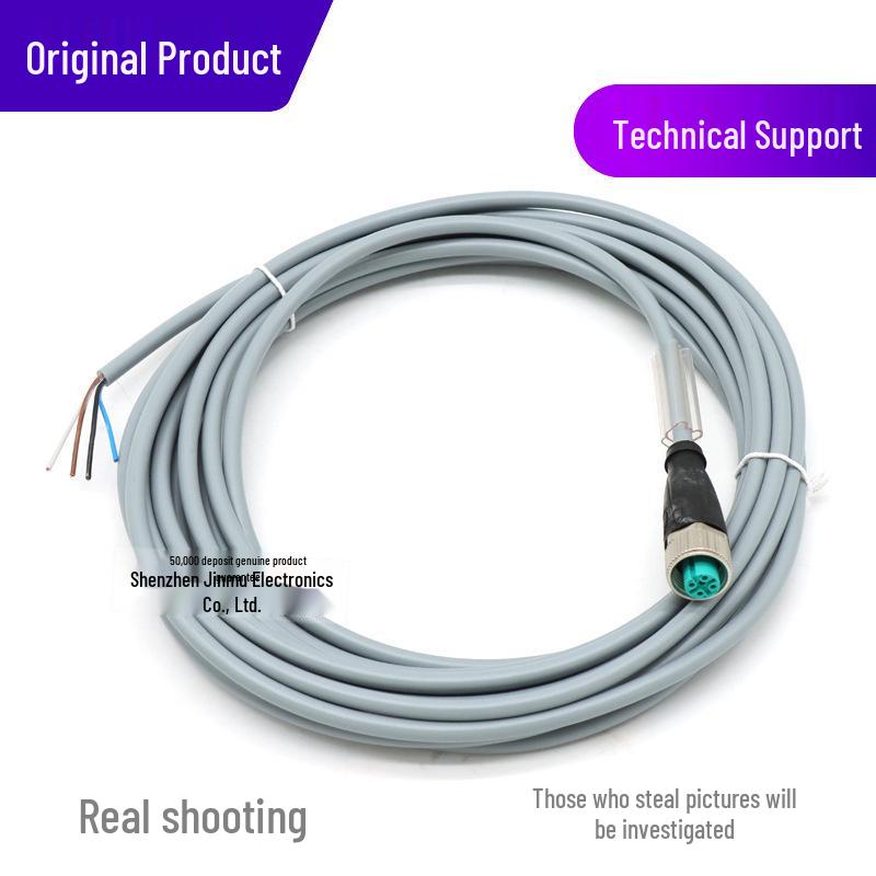 Original 5M Sensor Cable V1-G with M12 Straight 4-Pin Connector
