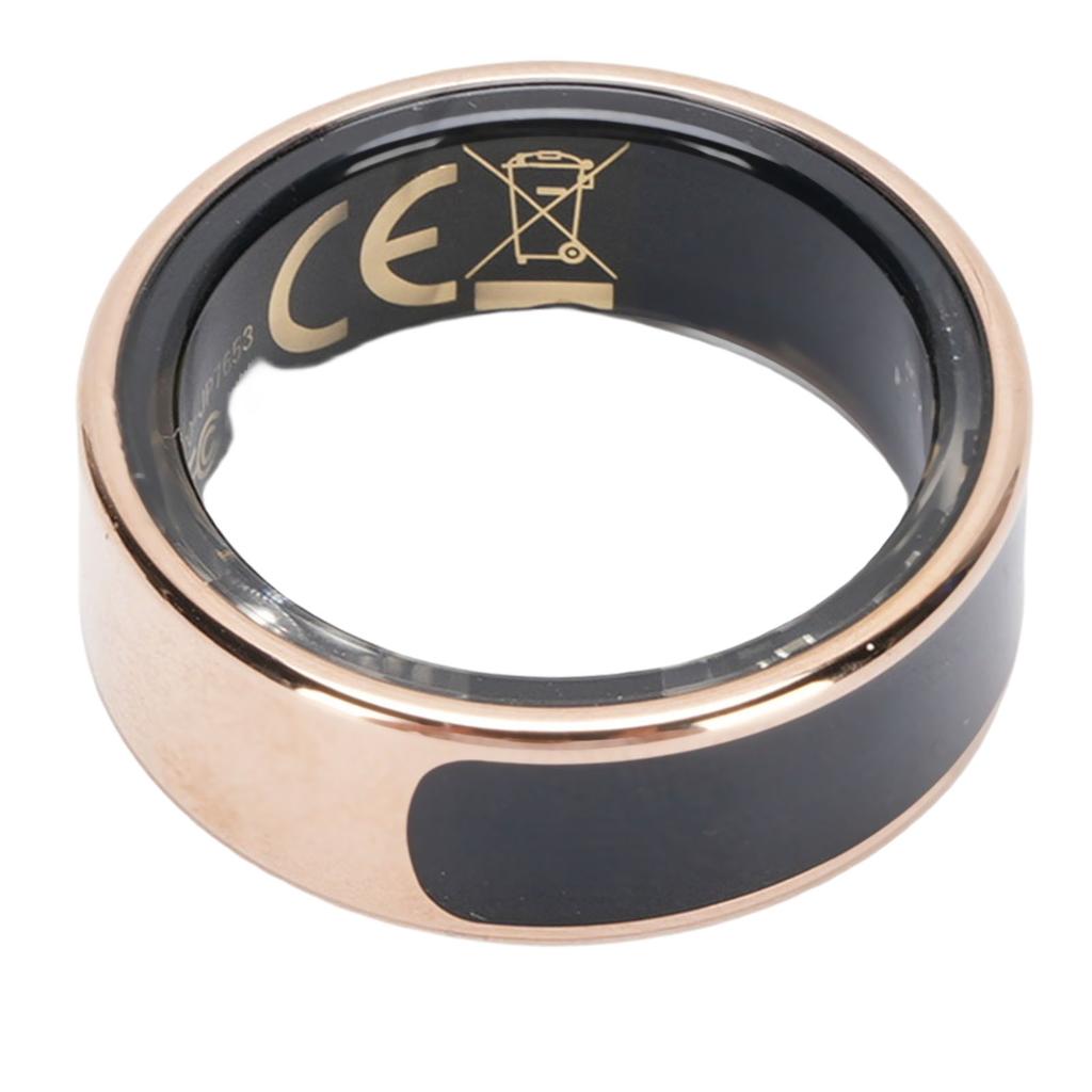Smart Ring with Display Screen Sleep Tracker Ring Water Proof Fitness Ring Gesture Control Step Counting Gold ID 18.2mm
