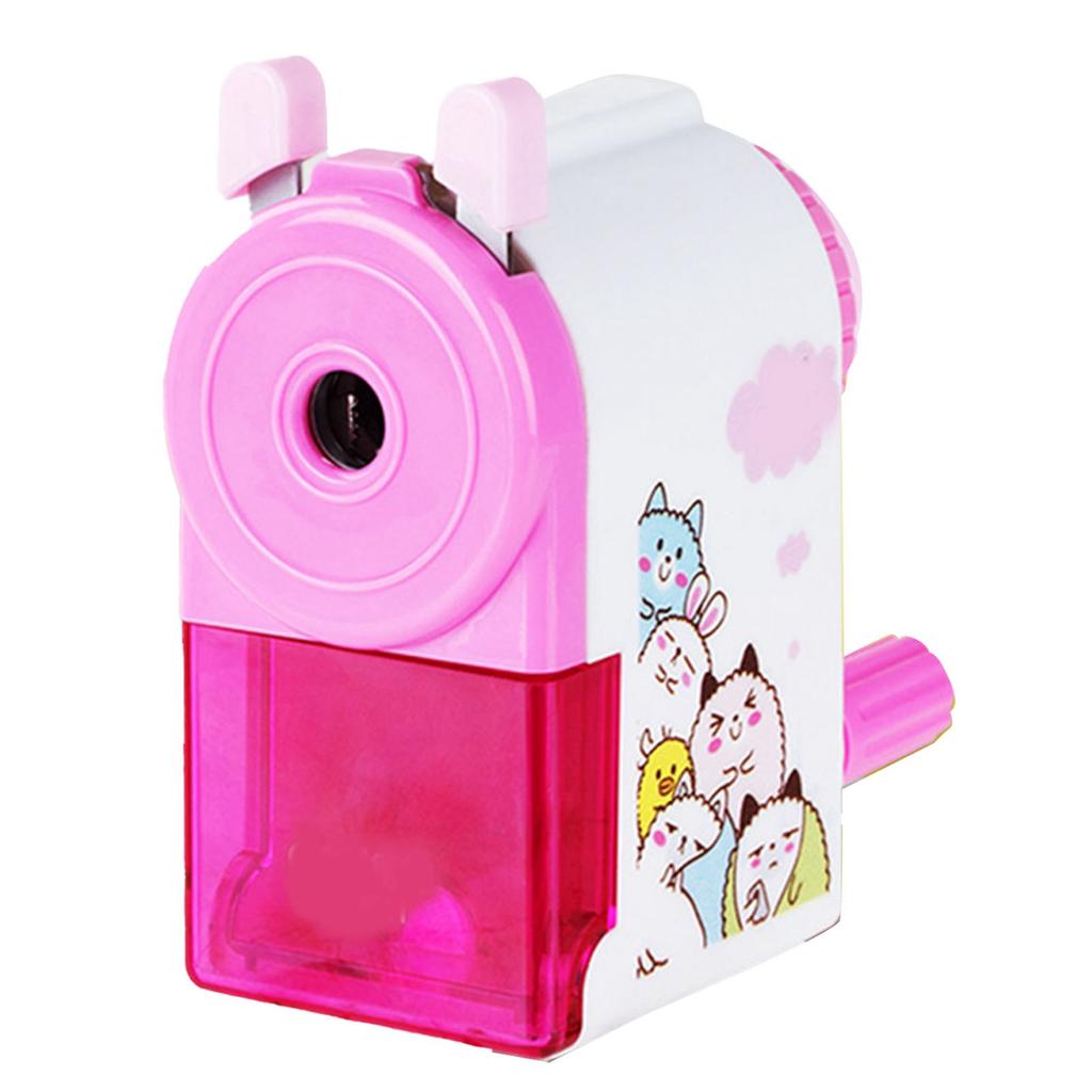 Rotating Pencil Sharpener Cute Portable Efficient Hand Crank Manual Pencil Sharpener for Students