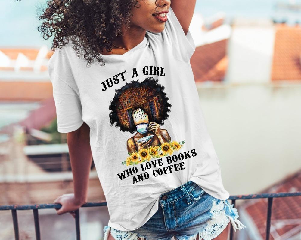 Fashion Vintage Black Girl Letter Graphic Female Tee 90S Summer Shirts Short Sleeve Loose Tees White O-Neck Female Tops Clothing
