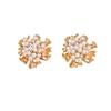 Pearl earrings new jewelry retro gold flower accessories niche light luxury high-end earrings women