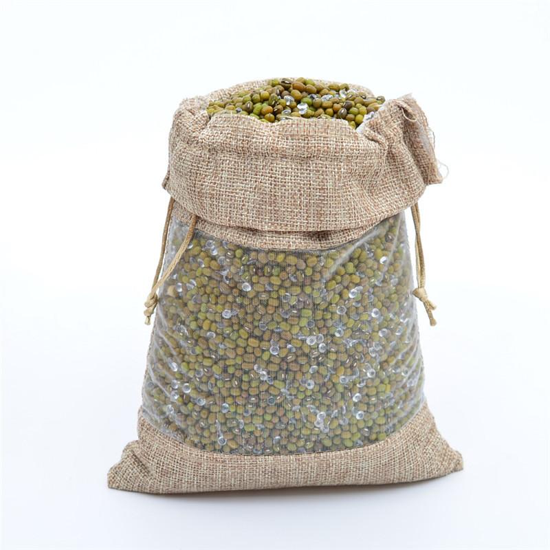 12pcs Single-sided Window Linen Bag Linen Drawstring Bag Cosmetic Jewelry Packaging Bag Lavender Mosquito Repellent Sachet Cloth Bag Drawstring Bag