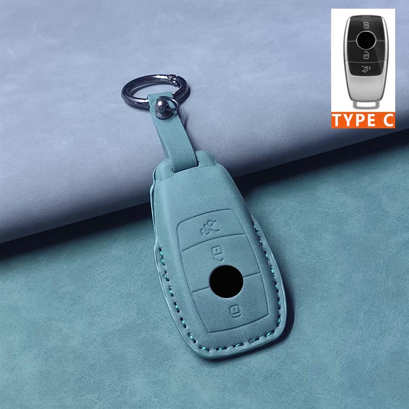 Car Remote Key Case Cover for Mercedes Benz A C E S G Class GLC CLE CLA GLB GLS W177 W205 W213 W222 X167 AMG Leather Accessories