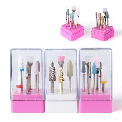 7PCS Ceramic Diamond Nail Drill Bits Set Milling Cutter Manicure Ceramic Tungsten Set 2.35mm