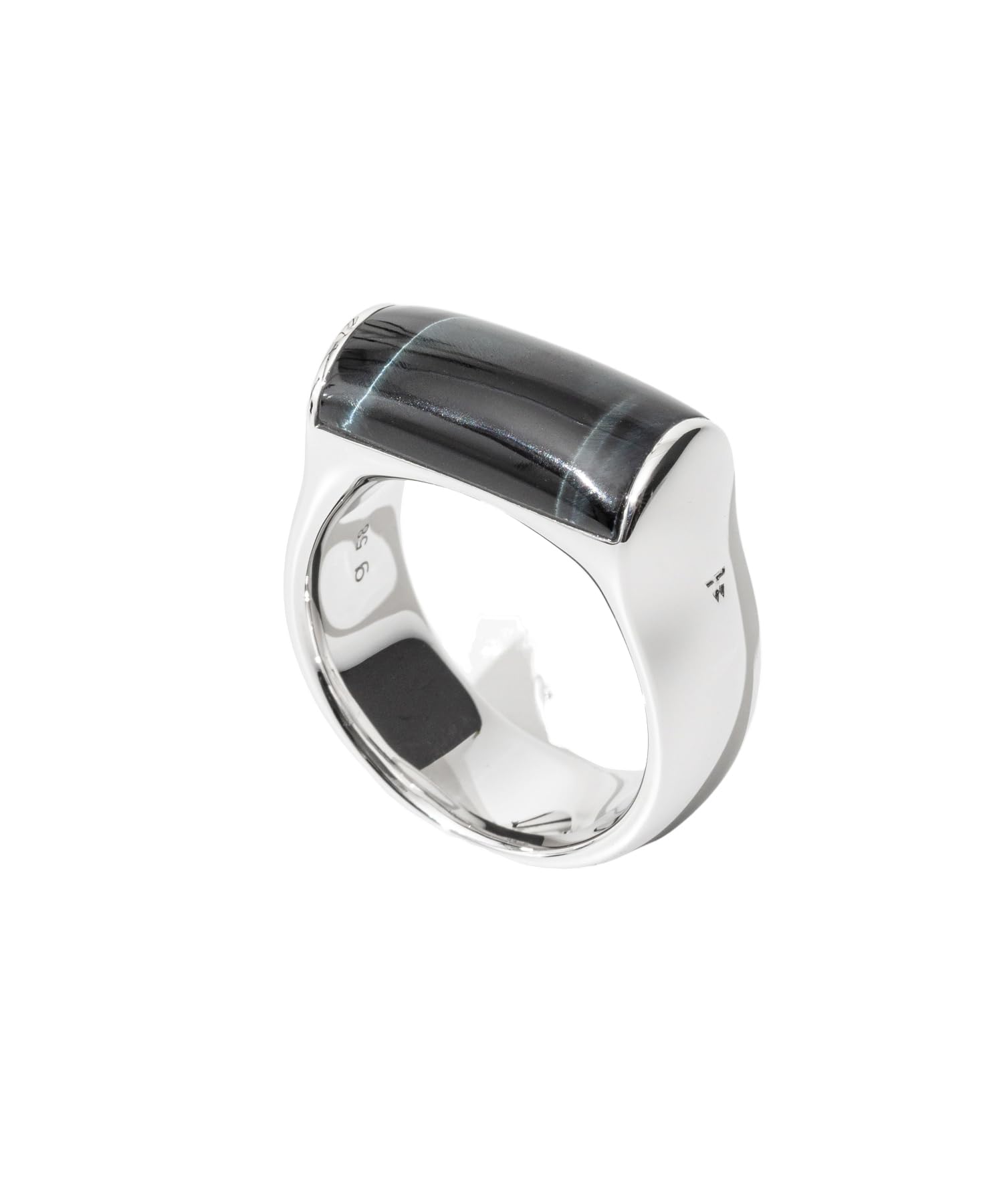 

Tom Wood Hawk Eye Crest Ring in Recycled Sterling Silver 925 with Recycled White Rhodium Blue Hawk Hawk Brand 58 Japanese Size 18 Plating, Eye,