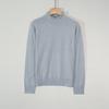 Autumn Winter Women's Seamless Wool Sweater – Ruffle Trim, Slim Fit, High Neck, Machine Washable Base Layer, Solid Color.
