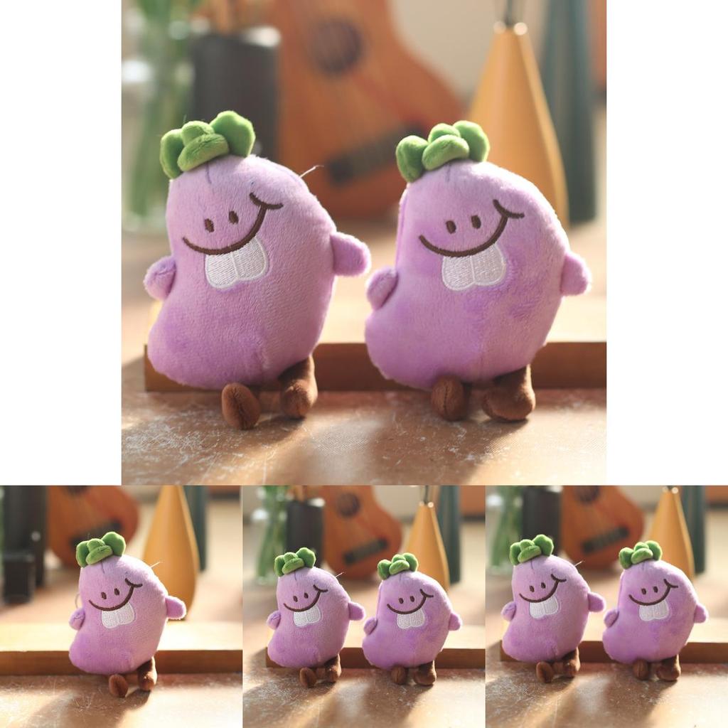 Eggplant Plush Keychain Toy Super Soft Pp Cotton Stuffed Vegetable For Girls Kids Gift