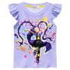 86150 3pcs/sets Kids Girls Lily Lovebraids Printed Ruffle T-Shirt Pleat Skirt Set