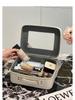 Large Capacity Cute Handbag Makeup Case with Mirror - Portable Travel Cosmetics Bag