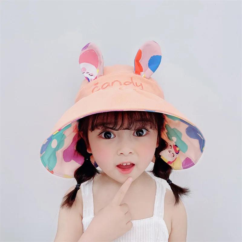 

Детская солнцезащитная шляпа для пляжа, детская, для мальчиков и девочек, модная, дышащая, с большими полями, кепка для рыбалки, пустой верх оранжевый