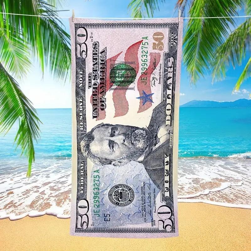 Tropical Pineapple Striped Beach Towel Quick Dry Polyester Bath Towel Summer Swim Pool Travel Vacation Outdoor Blanket