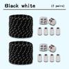 2Set Elastic Laces Sneakers Spring Lock Shoe Laces Without Ties Metal Buckle Laces Round No Tie Shoelaces Shoes Accessories