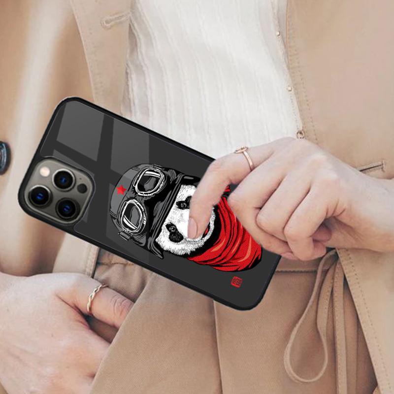Cartoon Cute Panda Bear Magnetic Phone Case For APPLE iPhone 17 Air 16 14 13 12 Pro Max 15 Plus Wireless Charge MagSafe Cover