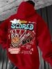 2025 New Autumn Men's Casual Basketball Printed Hoodie Sports Outdoor Soft Large Size Loose High Quality Cotton Pullover