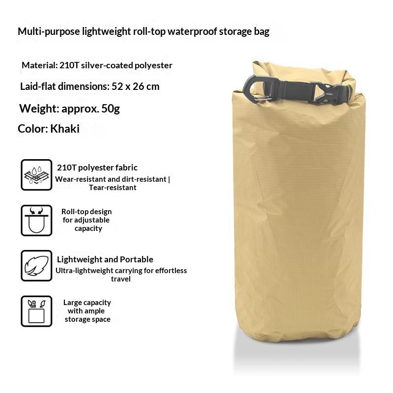 Lightweight Waterproof Dry Bag Large Capacity Roll-Top Foldable Storage Pouch for Rafting Hiking Camping Outdoor Adventures