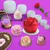 1/3Pcs 3D Rose Silicone Mold Easy Release DIY Ice Cube Chocolates Mousse Candles Soap Making Flower Shape Mold