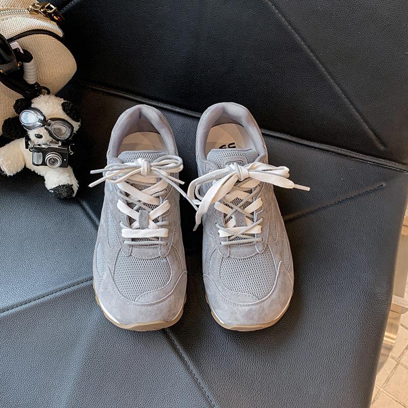 2025 spring and summer Forrest Gump shoes women's mesh breathable flat bottom new casual platform versatile running sports shoes German training shoes