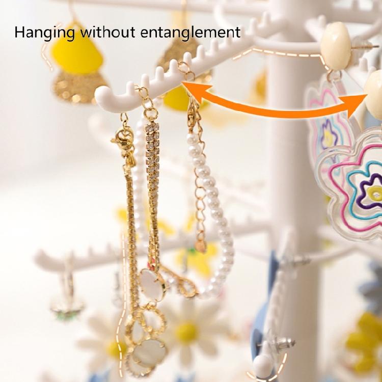 Standing Earring Necklace Holder 2/3/4-Tiers Hanging Jewelry Organizers Display Stand Jewelry Storage Display Tower Rack