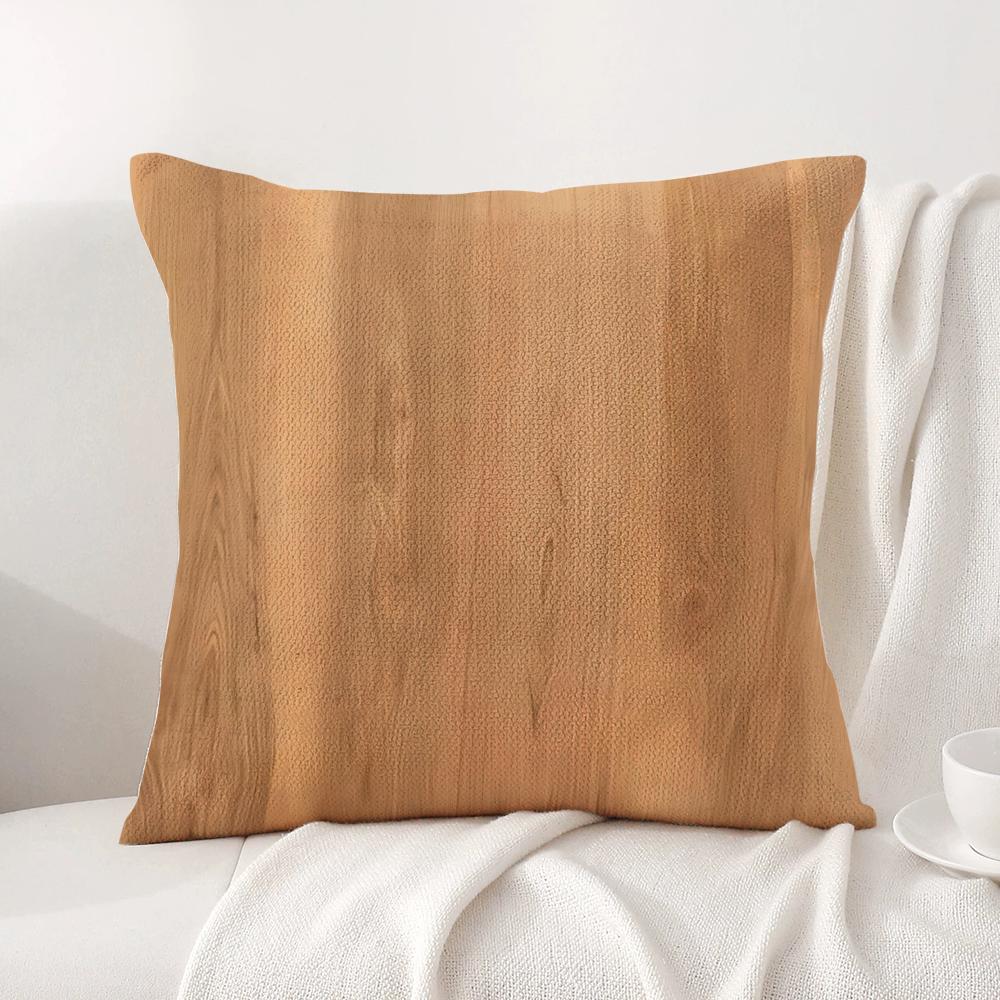 Classic Wood Grain Cushion Cover Natural Linen Organic Fabric DoubleSided Printing Sofa Home Decor Gift Pillow Cover