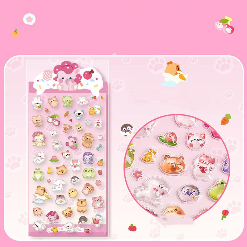 

1шт 3D алмазная наклейка рельефная флеш-пленка детская головоломка декоративная наклейка милый чехол для мобильного телефона кавайные наклейки