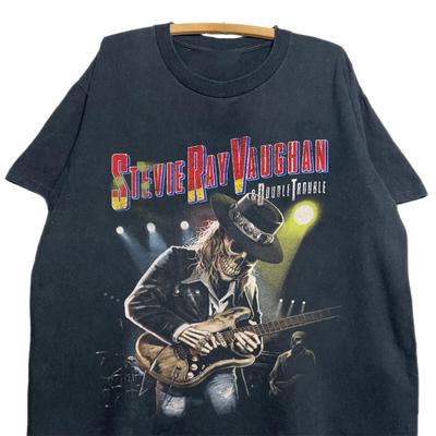 Tricou Bumbac Negru Stevie Ray Vaughan Double Trouble Mărime Unică BT972