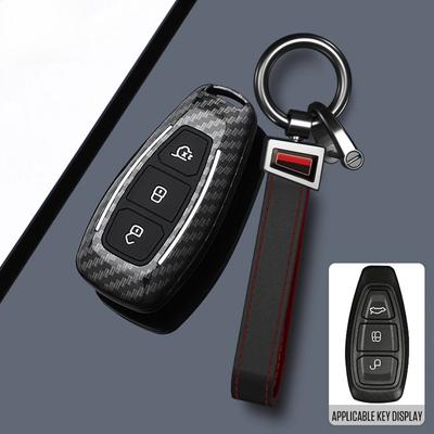 ABS Kohlefaser Auto Fernbedienung Schlüsselhülle Abdeckung Fob für Ford Focus 3 4 Fiesta Fusion Kuga Ecosport Mondeo MK3 MK4 Schutz Zubehör