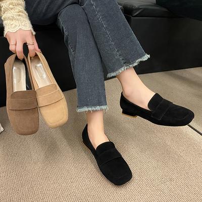 New Fashion Shoes Woman Flats Casual Female Sneakers  All-Match Shallow Mouth Round Toe Loafers Fur Dress Moccasin Retro Winter
