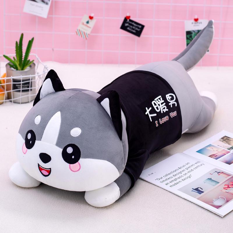 Adorable Plush Husky Dog Stuffed Animal Doll For Kids And Pillow Companion