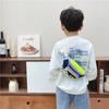 Trendy Blue Canvas Children's Crossbody Bag Stylish Sports Chest Pack For Kids