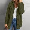 Women's Solid Color Long Sleeved Casual Pocket Knitted Sweater Cardigan Jacket