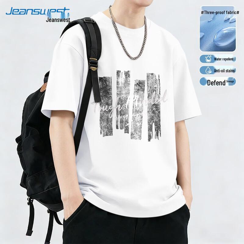 Jeanswest Men s Casual 3-Proof Printed T-Shirt 4XL