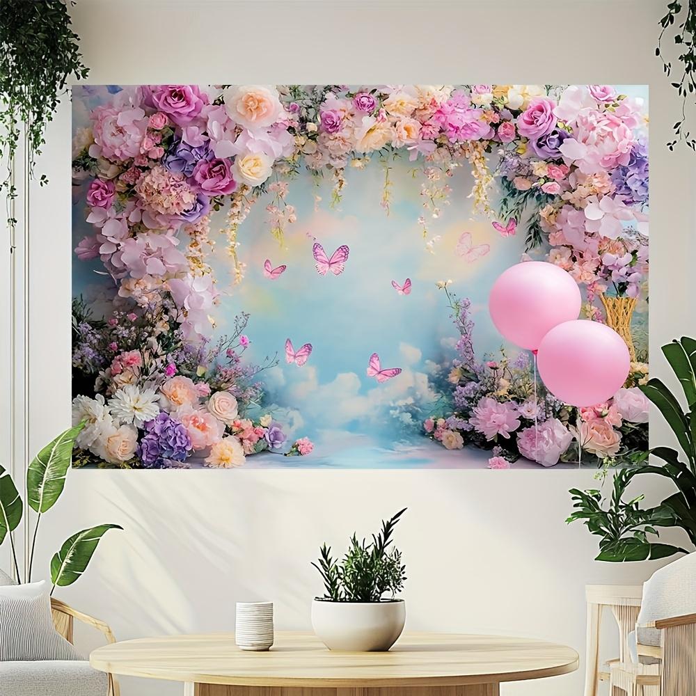 2D Planar Polyester Fiber Background Fabric for the Dream Garden Elegant Home Decoration Suitable for Wedding Photography