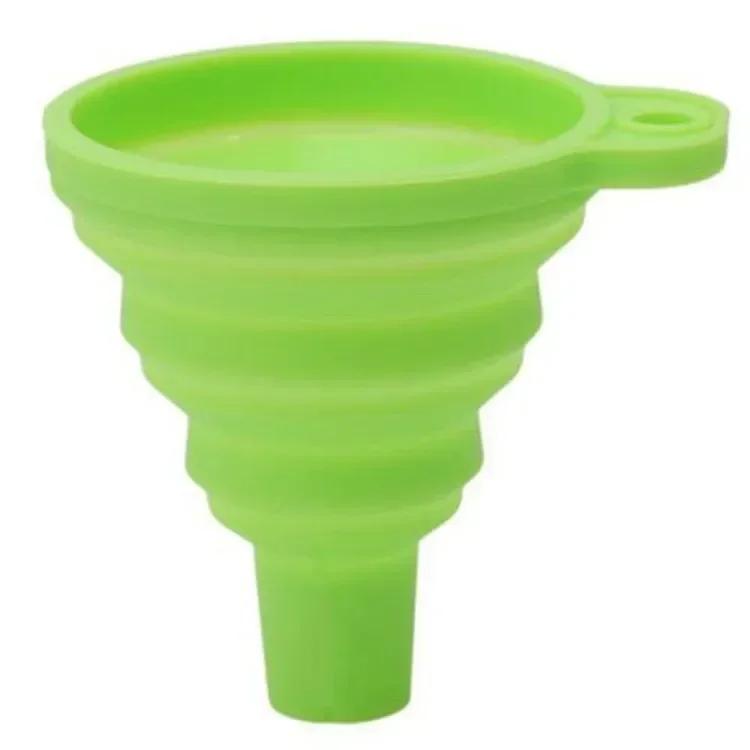 Reusable Universal Silicone Funnel Washer Fluid Foldable  Water Filling  Bottle Liquid Transfer Food Grade Kitchen Accessories